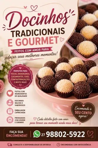 Docinhos Tradicionais e Gourmet para sua Festa