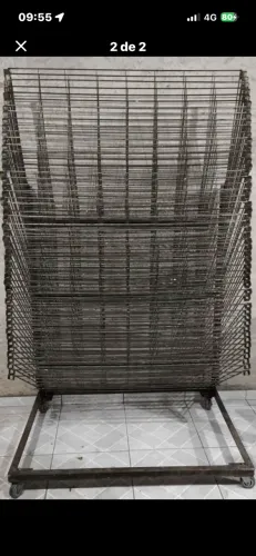 Grade secadora metálica para serigrafia usada
