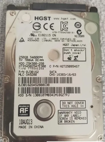 HD 250GB para Notebook - R$ 50