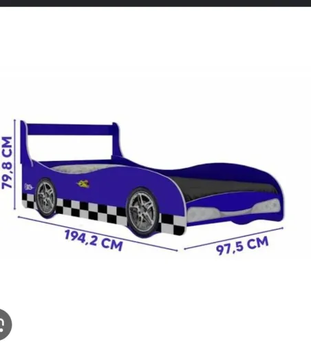 Cama de carro tamanho solteiro padrão (sem colchão)