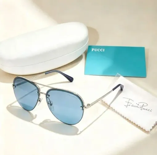 óculos de sol emilio pucci aviador ep136s azul