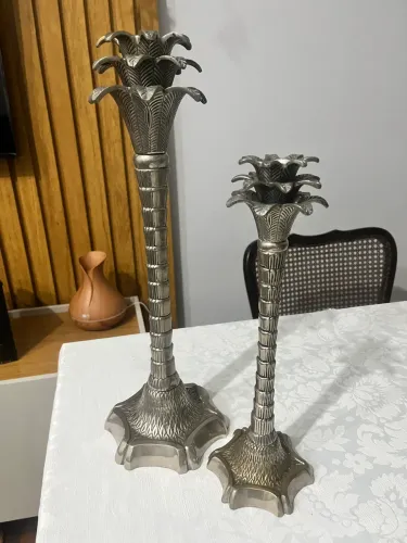 Castiçal palmeira 2 peças