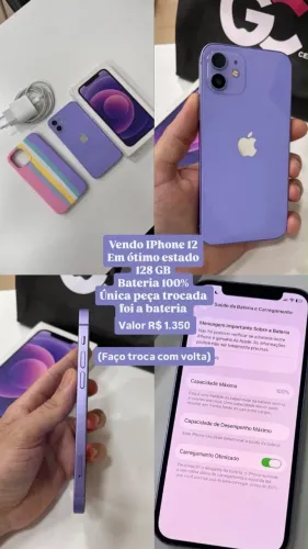 iPhone 12 128gb roxo 