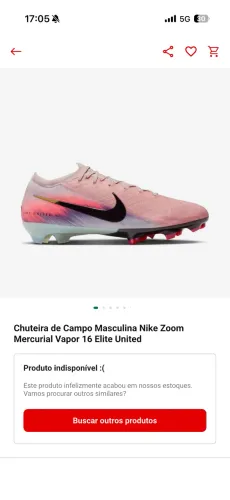 Chuteira Nike elite profissional