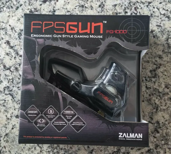 Mouse Gamer Zalman FG1000 FPS Gun - Usado em Bom Estado