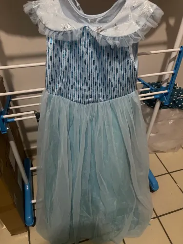 Conjunto sapato da Elsa da Frozen junto com o vestido da Elsa da Frozen