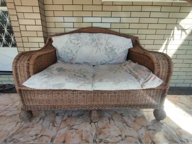 Conjunto de Móveis em fibra natural / rattan