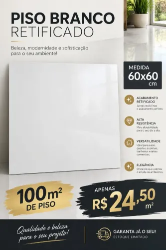 Piso revestimento retificado 60x60