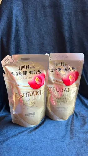 tsubaki - refil shampoo e condicionador premium volume & repair