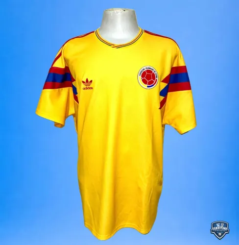 Camisa Colômbia Oficial Retrô Adidas 90 #10 3G