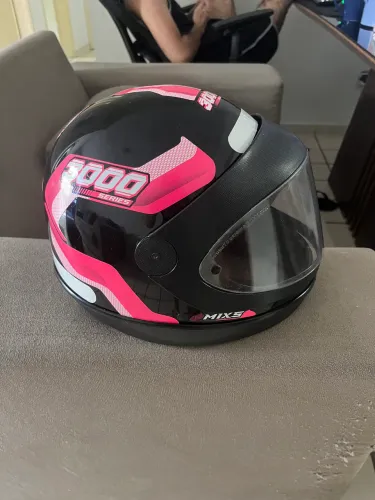 Capacete MIXS 3000 Series Preto/Rosa