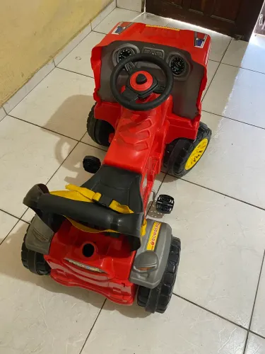 Carrinho 2 Em 1 Caminhão Bombeiros Vermelho