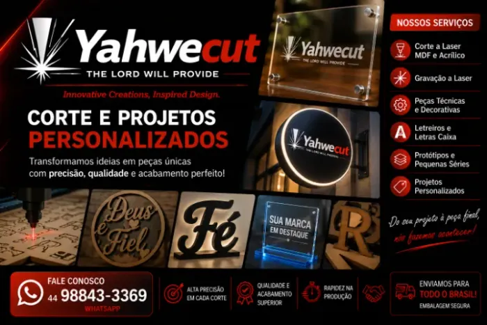 corte a lazer acrlico e mdf personalizado