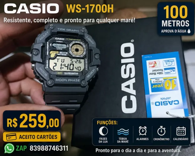 Casio tábua da maré e fases da lua