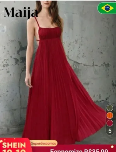 Vestido longo da shein