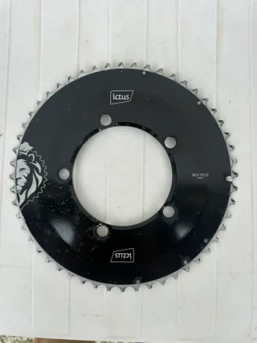 Coroa aero indexada 52 dentes, BCD 110, 5 furos- usada