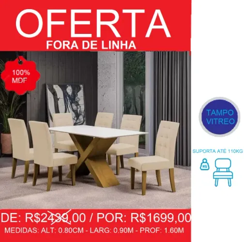 Mesa completa - compre hoje e receba em até 72 horas !