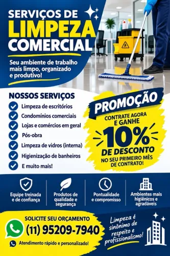 Serviços de limpeza e manutenção