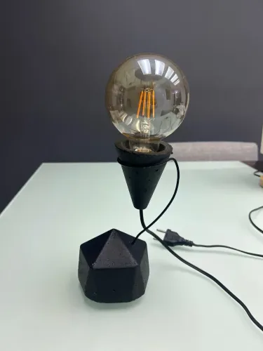 Luminária Abajur Industrial de Design (Concreto/Artesanal) - Exclusiva