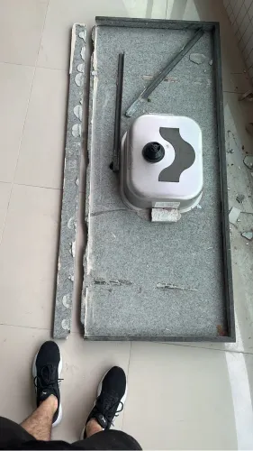Bancada / Pia de Granito Preto com Cuba Inox Docol Embutida