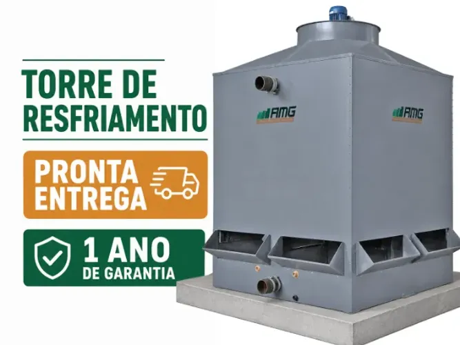 Torre de resfriamento AMG 576/5 - 144m³/h - Pronta entrega - 1 ano garantia - Nova