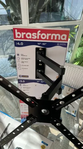 Suporte Tv Articulado Brasforma BRA 4.0 de 10 a 60 polegadas Preto