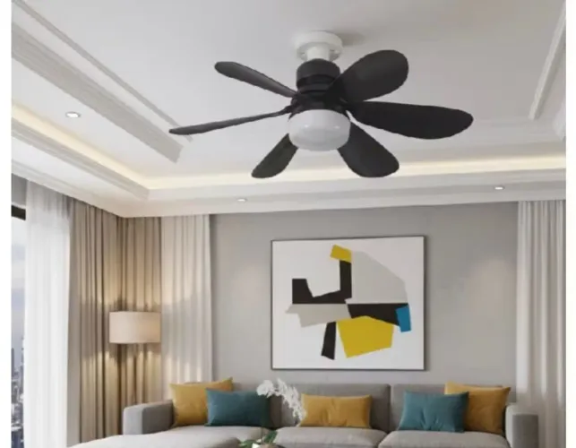 Ventilador de teto turbo silencioso com luminária 