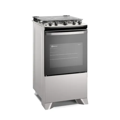 Fogão 4 bocas Electrolux Cinza Efficient Mesa Vidro, Tripla Chama e PerfectCook (FE4GG)
