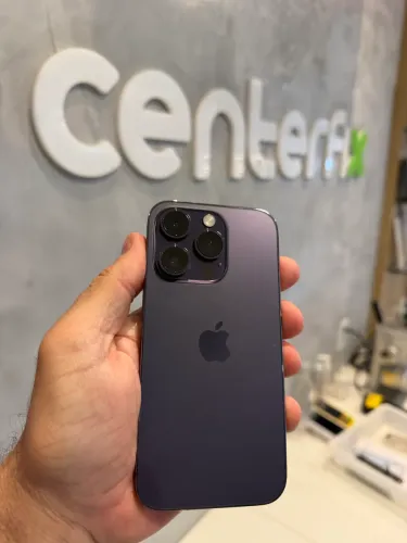 iPhone 14 Pro com 512gb roxo lilás seminovo - único dono com garantia 