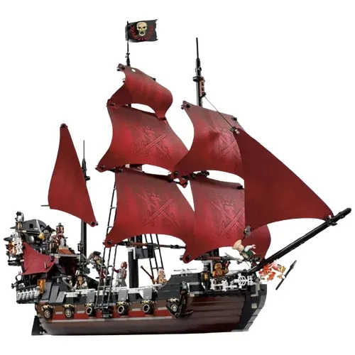 Kit Bloco de Montar Navio Pirata Vingança da Rainha Ana - 1097 Peças