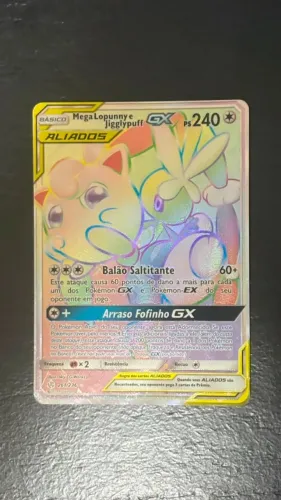 Carta Pokémon Mega Lopunny e Jigglypuff GX 261/236 Original