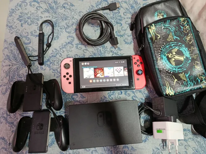 Nintendo switch V2 desbloqueado+cartão 32gb