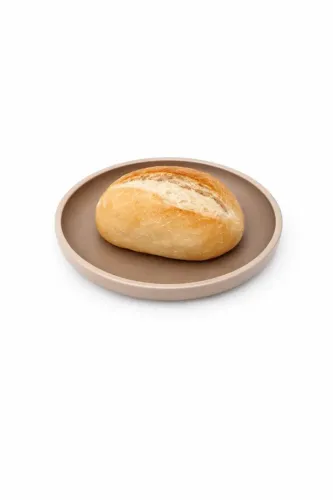 Kit 4 Prato Raso Wolff Class Melamina Bege Redondo Liso 15cm