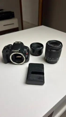 Kit Camera Canon Sl1 + Lente 50mm e 18-55mm