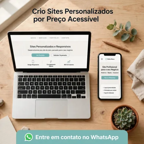 Faço sites personalizados