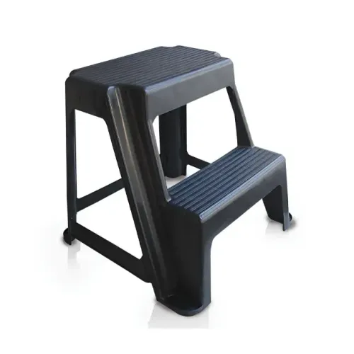 Banqueta Escada Banco Step Plástico 2 Degraus Preto Antares Infantil Adulto Criança
