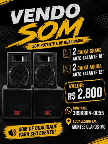 Vendo som para shows e muito mais