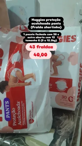 Fralda huggies pants G