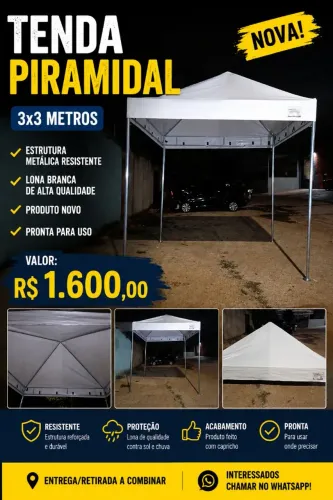 TENDA PIRAMIDAL 3x3 À VENDA!