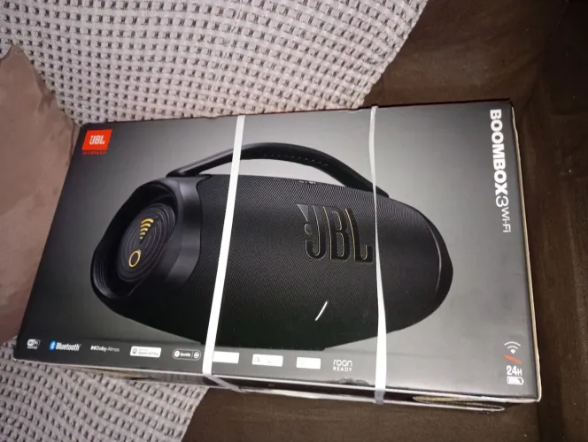 Caixa de Som JBL Boombox3 Wi-Fi e Bluetooth a Prova D Água Preto 140W