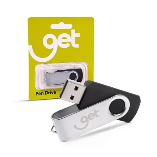 Pen Drive 16gb Get Usb 2.0 Preto *ENTREGA GRÁTIS*