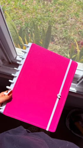 caderno inteligente A5 pink novo