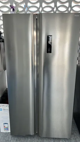 Geladeira Philco Side by Side Eco Inverter 489L Inox PRF504I