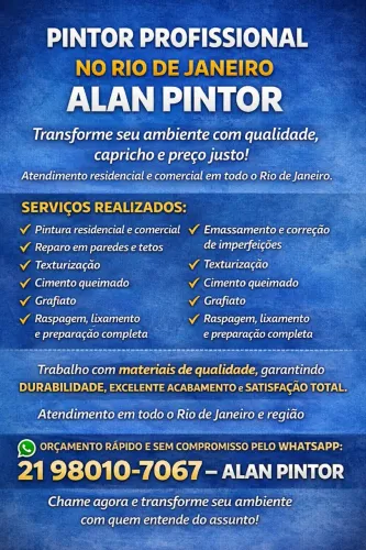 Pintor no Rio de Janeiro - Qualidade, Capricho e Preço Justo