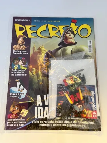 Revista Recreio + Playmobil Cavaleiro (40 anos) lacrada 