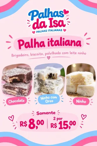 PALHAS ITALIANAS - PRONTA ENTREGA E ENCOMENDAS