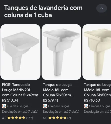 Tanque com Coluna Intacto - retirado novo de apartamento