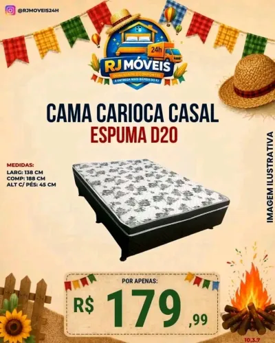 Cama box casal d20 de fábrica 