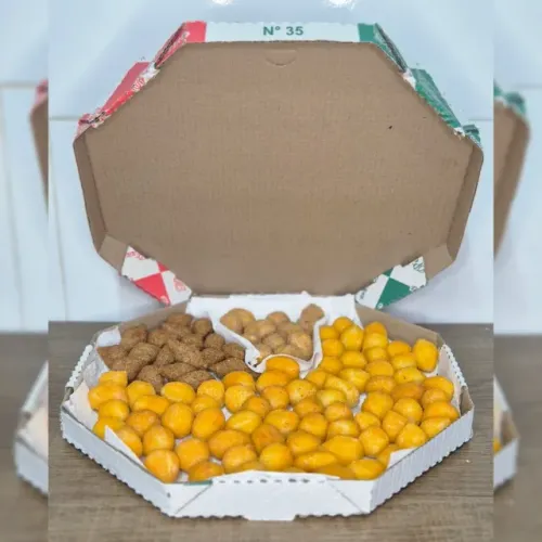 Salgados e doce para festa