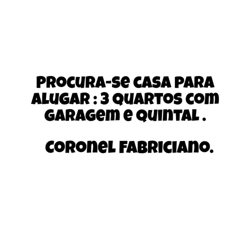 Procurando casa para alugar em Fabriciano
